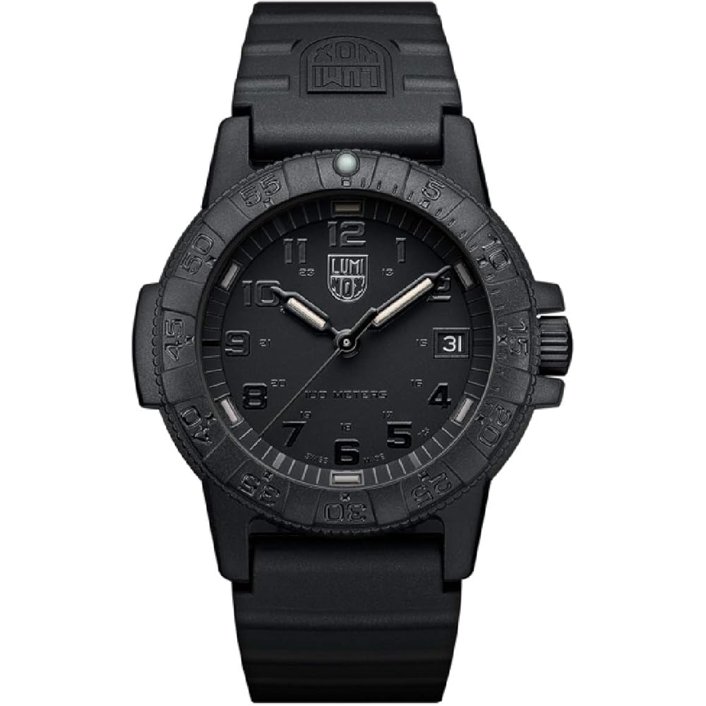

Luminox Sea Turtle 0301.BO Men s Watch Black Leather Back 200m Water Resistant