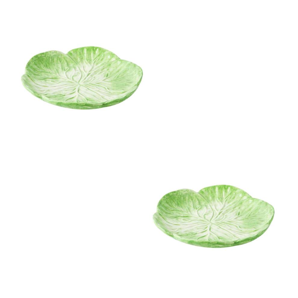 2 Pcs Ceramic Children Bowl Chinese Cabbage Tableware