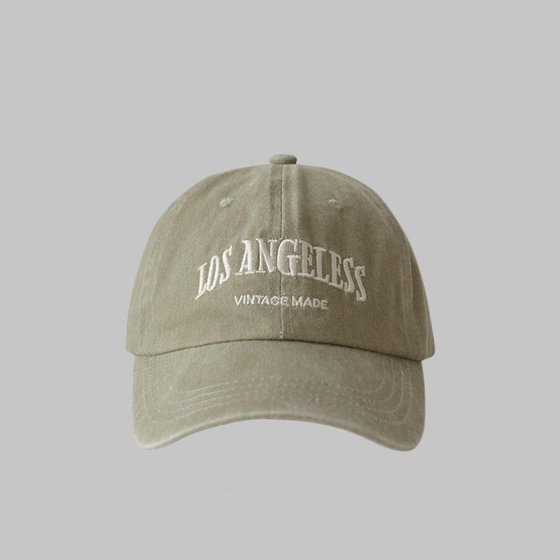 Retro smoke gray baseball cap women's spring and autumn summer hat showing face small cap trendy brand men