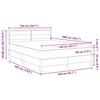Boxspring Bed with Headboard Dark Brown 140 x 200 cm Fabric