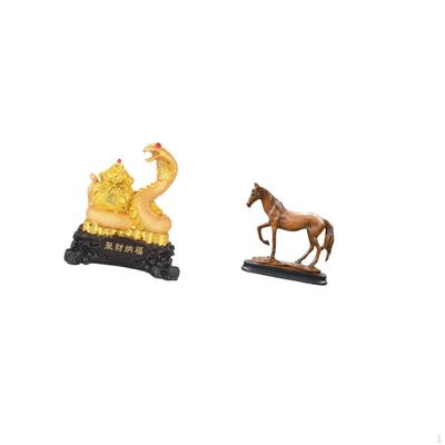 And Horse Sculpture Animal Statue Cornucopia Collectible Art Crafts Chinese Year Modern