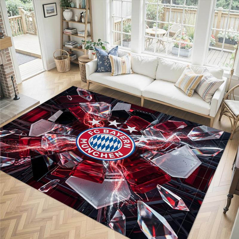 Miuncheno „Bayern“ dizaino kristalinis veliūrinis kilimas Jaukus Ne?Neslystantis raštuotas kilimas miegamajam, svetainei, prieškambariui