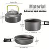 3pcs/set Outdoor Camping Cookware Aluminum Outdoor Cooking Kit Lightweight Camping Cookware Set Hiking Backpacking and Picnic