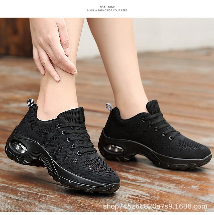 

White dance shoes dancing shoes square dancer soft-soled running sports shoes light air cushion ghost step dancing shoes new 42