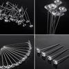 1Box 50Pcs Alloy Pins Transparent Diamond Pin DIY Wedding Bouquet Pins Stitching Needles Plastic Box Sewing Accessories