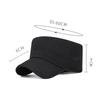 Summer Breathable Solid Color Sunscreen Quick-Drying Cap Adjustable Outdoor Sunshade Flat Top Cap