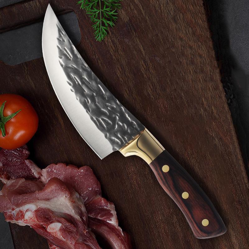 Cuțit de bucătărie lucrat manual Cuțit de bucătar din oțel inoxidabil Cuțit de filet Cuțit de carne Cuțit de gătit dezosat