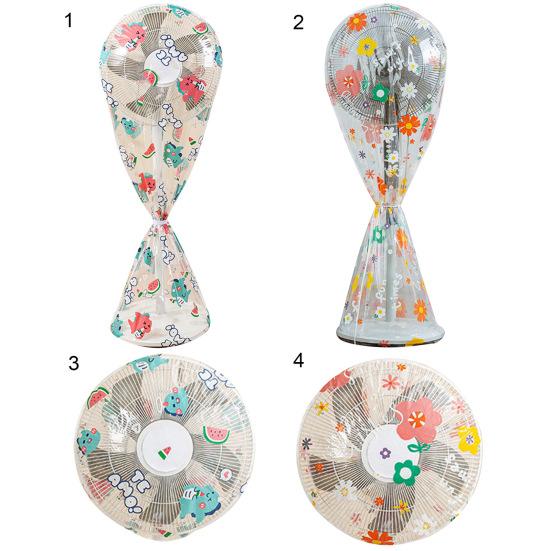 Ventilator-Staubschutz, Dinosaurier-Sonnenblumen-Druck, wasserdicht, leicht, praktisch, für den Haushalt, Standventilatoren für Wohnzimmer