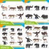 Kids Wild Asian Elephants Sloths Musk Oxen Tapirs Animal Pvc Models With Static Design For Learning And Collection