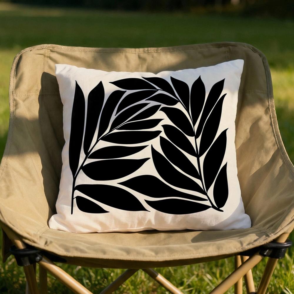 Classic Modern Flowers Cushion Cover Soft Reversible  Durable Pillow Cover  MultiScene Use for Home  Car Daily Comfort