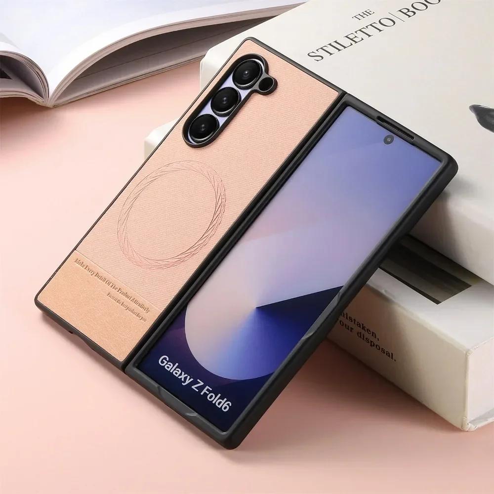 Magnetic Phone Case Hone Case for Samsung Galaxy Z Fold 7 6 5 4 3 Fold6 Fold5 Fold4 Fold7 5G Hard Shell Durable Protective Cover