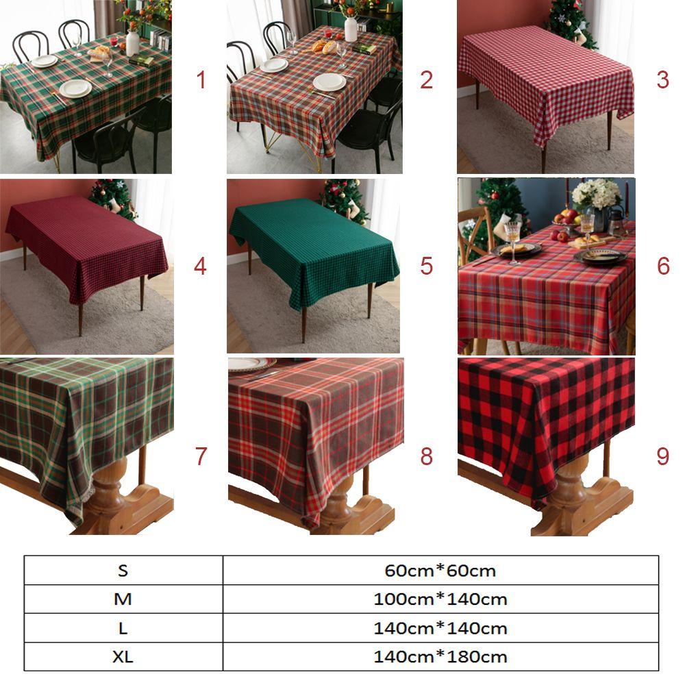 Party Wedding Checked Square Dining Tablecloths Tablecloth Table Cover Christmas Decorations