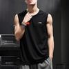 Li Ning Mens Quick-Dry Sports Fitness Running Training American Ice Silk Sleeveless T-Shirt Men tops Black LWTV012+GUOQITIE