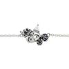 White Clover Kurumi 20th Anniversary Ladies Bracelet Sanrio Characters Silver 925 Cubic Zirconia Crown Rose Heart Skull Purple Oxidized Birthday Gift