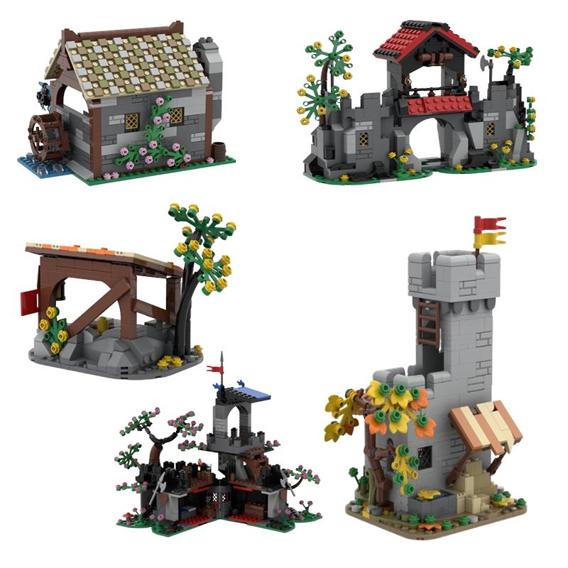 32 Spot MOC-188974 166829 221207 172264 198343 Castle Small Particle Assembly Building Blocks Educational Toy Model Gift Set Orn