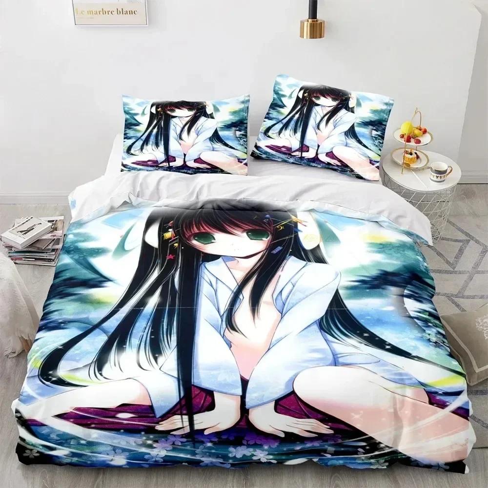 Luxury New 3D Print Anime Kawaii Sexy Girl Bedding Set Boys Girls Twin Queen Size Duvet Cover Adult Fashion Home Textileextile