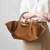 Wings Lock Work Crossbody Girl Large Capacity Portable Dumpling Bag Frosted Suede Commuter Premium Sense Tote Bag