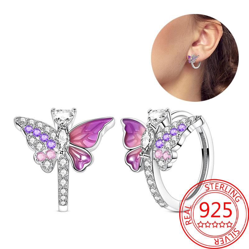 Brincos de abelha para menina adorável amarelo preto dançando abelha feliz s925 brincos de argola presente de aniversário joias de prata