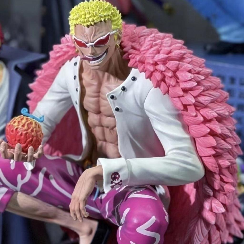 One Piece Donquixote Doflamingo Anime Figure Oka Shichibukai Car Ornaments Statue Action Figurine Collectible Model Toys 15 .5cm
