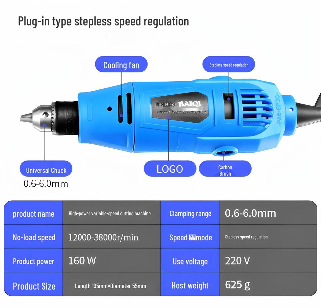 Multifunctional Handheld Electric Grinder and Chainsaw for Cutting Jade, Wood, Metal, and Wine Bottles.