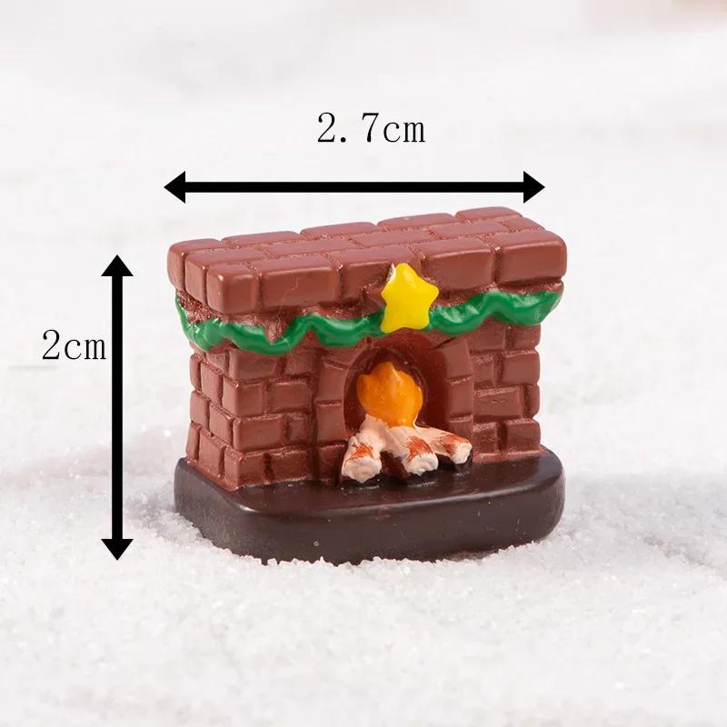 Christmas Figurines Dollhouse Ornament Home Decorations Fairy Garden Micro Landscape Deer Xmas Tree Santa Claus Snowman