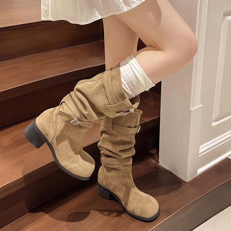 2025 New Year Women High Quality Wasteland Style Vintage Detachable Boot Barrel Western Boots for Women Boot Shoes 35-42