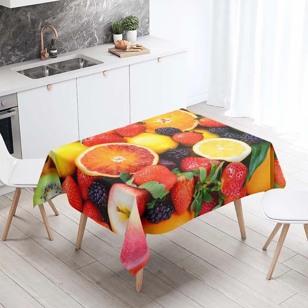 Gourmet Petit Cake Tablecloth Waterproof Rectangular  Wedding Party Decoration Restaurant Kitchen Home
