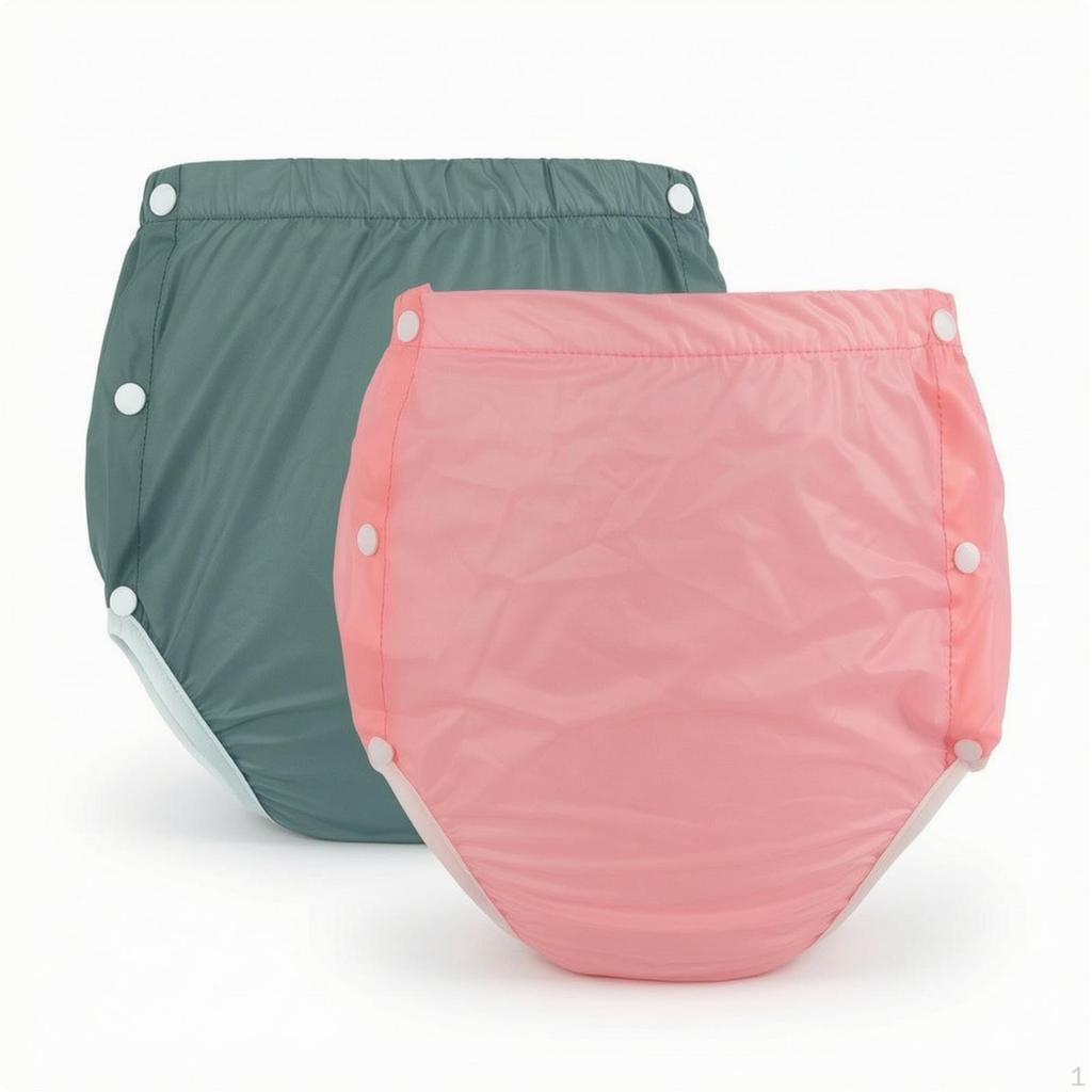 Adult Diaper Cover with Waterproof TPU Layer Washable Pants Fasteners Adjustable