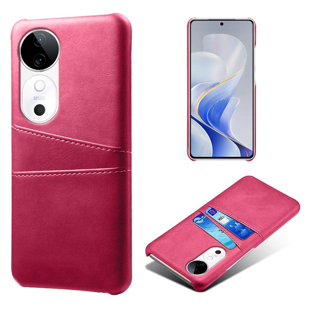 For vivo S19 5G Case Dual Card Slots PU Leather+Hard PC Phone Cover