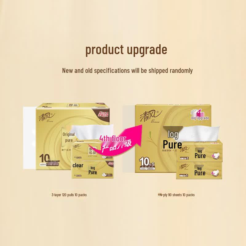 Qingfeng Gold 4-Ply Facial Tissue
