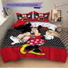 Minnie Mouse Dress Print 3Pcs Bedding Setduvet Cover With 2 Bedropillowcase Home Birthday Gift