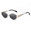 Punk Metal Frame Polygon Sunglasses Women Men Brand Designer Trend Hexagon Sun Glasses Clear Lens Eyewear Shades Female UV400