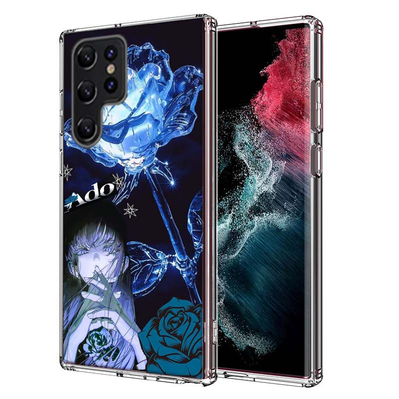 Ado Album Kyogen Capa Phone Case For Samsung S26 Ultra S25 Edge Galaxy S23 S21 S20 S24 FE S22 S10 Plus Cover Clear TPU Shell Coq