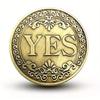 1pz Moneta Decisionale SI/NO Medaglia Commemorativa Moneta Portafortuna Gioco & Intrattenimento Oggetto di Scena Moneta Creativa Regalo Artigianato Metallico