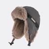 Hong Kong wind locomotive cap men and women winter velvet thickened warm ear protection cycling outdoor pilot hat