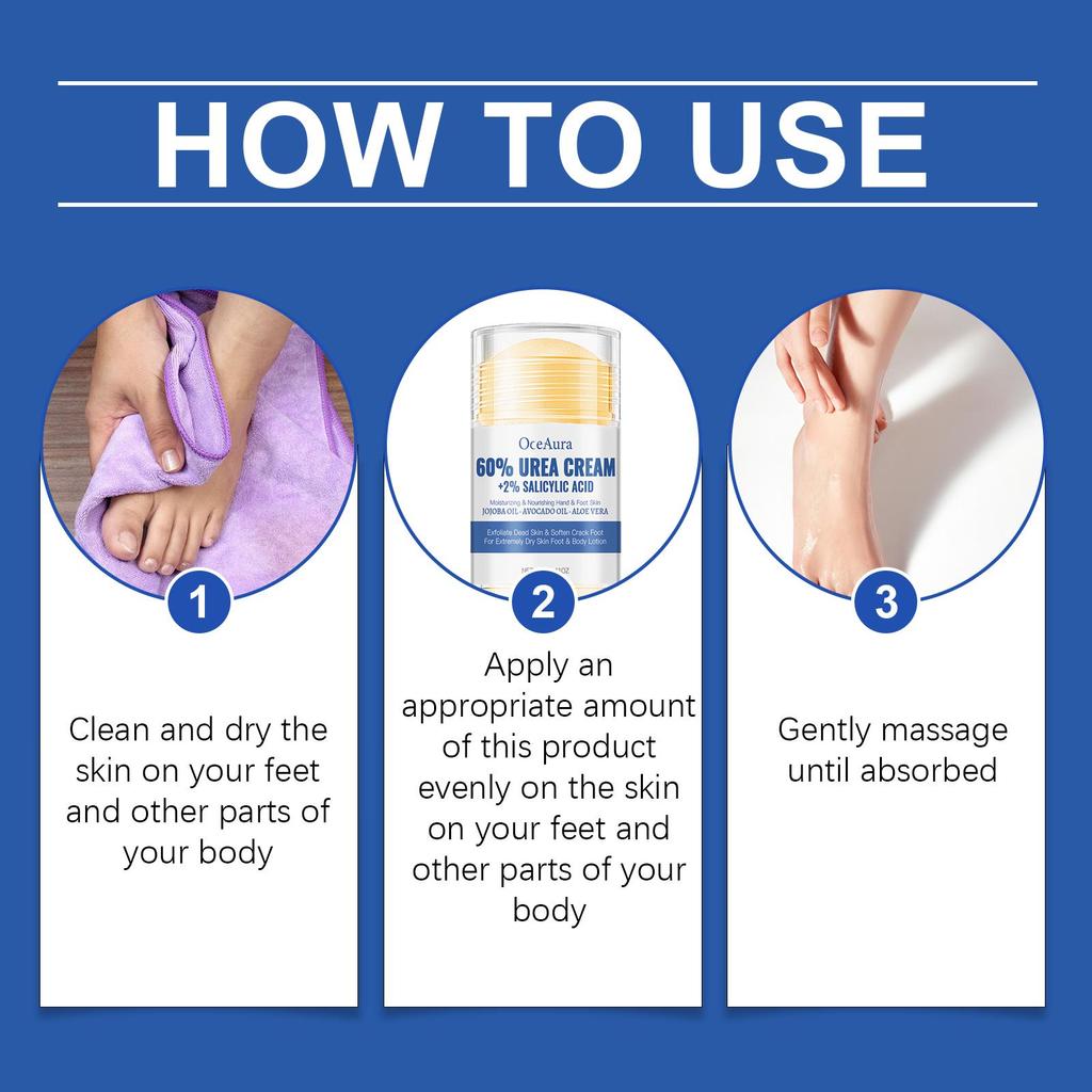 OceAura Anti Cracking Foot Cream For Dry And Cracked Feet And Heels, Moisturizing Dry Feet And Heels, Preventing Your Feet From Cracking