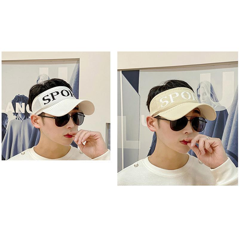 Summer Empty Top Sport Cap Brim Uv Protection Knitted Hat Breathable Sun Outdoor Hat Korean Fashion Sunshade