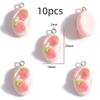 10/12Pcs Strawberry Cake Resin Cartoon Charms Diy Keychain Necklace Earrings Jewelry Making Accessories