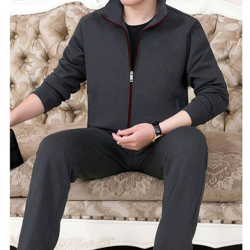 Mens Fashion Casual Sports Jogging Suit Tracksuits Sportswear Jackets + Pants 2 Pieces Sets Men Outfits Gym Clothes