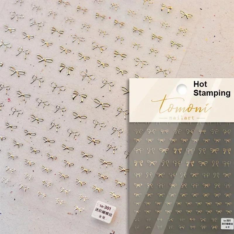 5D Sparkle Clear Diamonds Colorful Thin Little Bow Tie Bowknot Adhesive Nail Art Stickers Decals Manicure Ornaments Suppliers