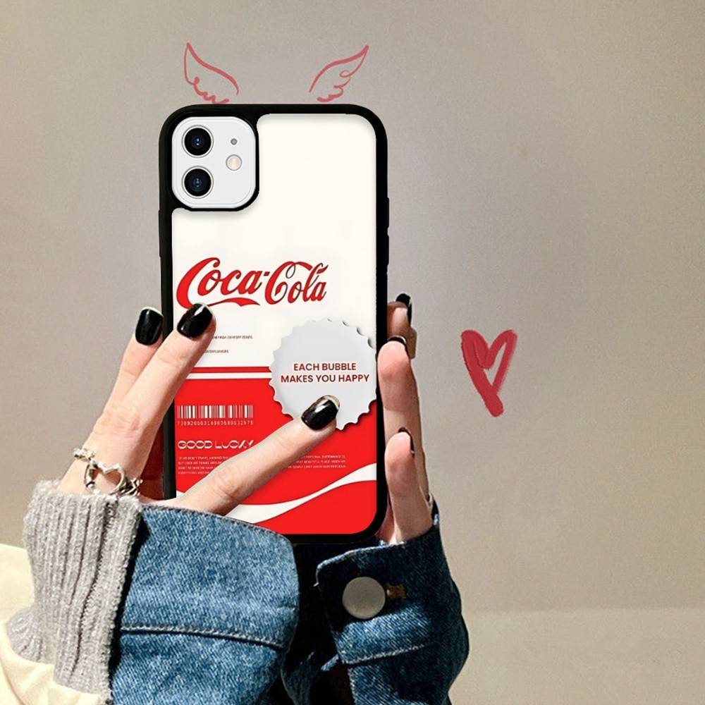 

Brand C-Coca Logo C-Cola Phone Case For Iphone 11 12 13 14 15 Pro Max 17 16 Plus Hard PC+TPU Back Cover iPhone 16 plus