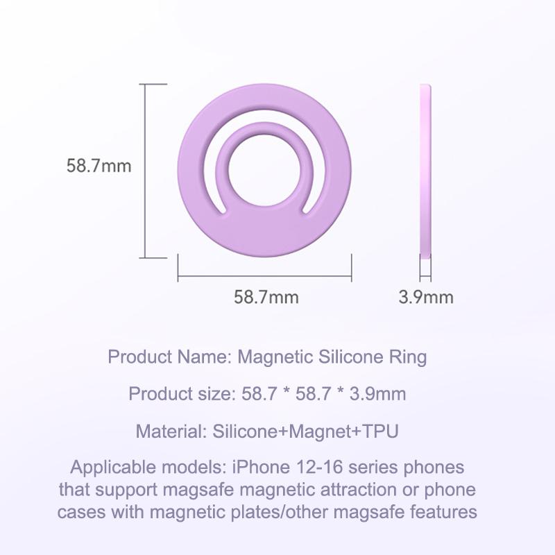 Magnetische Silikon Handy Fingerringe TPU Kreisförmiger Griff Halter Ständer Halterung Für Magsafe Für iPhone Für Samsung Huawei Xiaomi