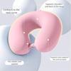 Slow Rebound U-shaped Pillow Portable Comfortable Airplane Nap Pad Stripes Design Solid Color Travel Neck Cushion Car Travel