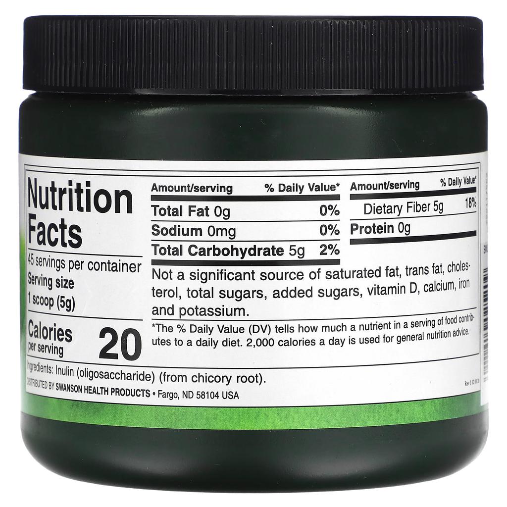 Inulin, Prebiotisk Løselig Fiber, 227G (8 oz)