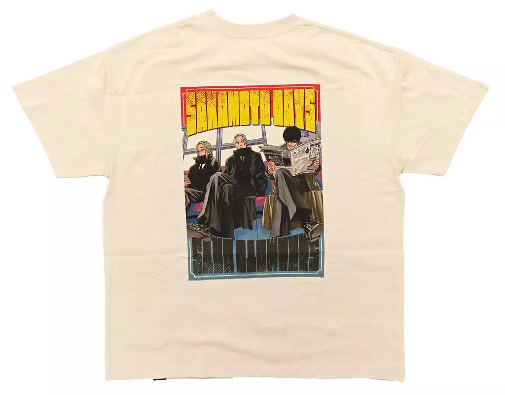 Sakamoto Days Big Silhouette T T-Shirt Kamihate Taro Sakamoto Nagumo Vanilla White 2XL