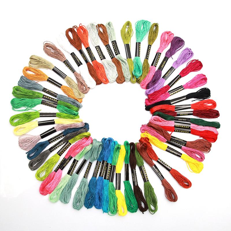 36/50/200pcs Cross Stitch Threads Multicolor Embroidery Thread Cross Stitch Home Sewing Craft Thread DIY Tool Make Bracelets NEW