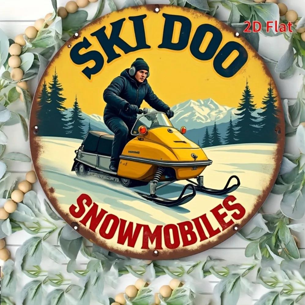 Vintage Ski Metal Wall Art Sign for Home Decor Room Gallery 40x30cm