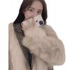Imitation fur New winter model, imitation fox fur fur integrated coat women's medium and long plush coat suit collar