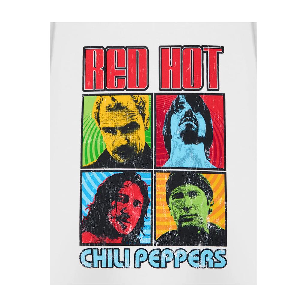 Red Hot Chili Peppers Unisex Adult Squares Short-Sleeved T-Shirt