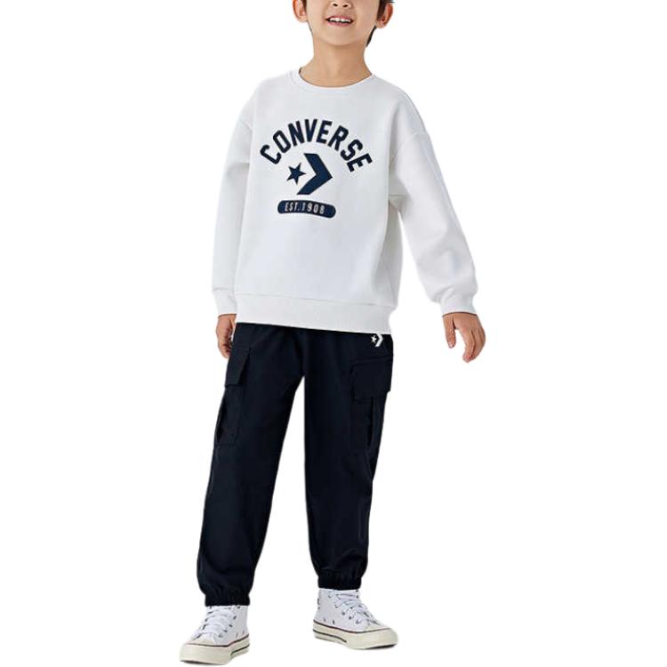 Converse Sweatshirt Classical Style White Children Aged 3 7 Years Old CV2512747GS-001 110/52 (4)